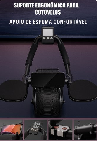 Aparelho Abdominal com Contador e Suporte para Celular AbRoller