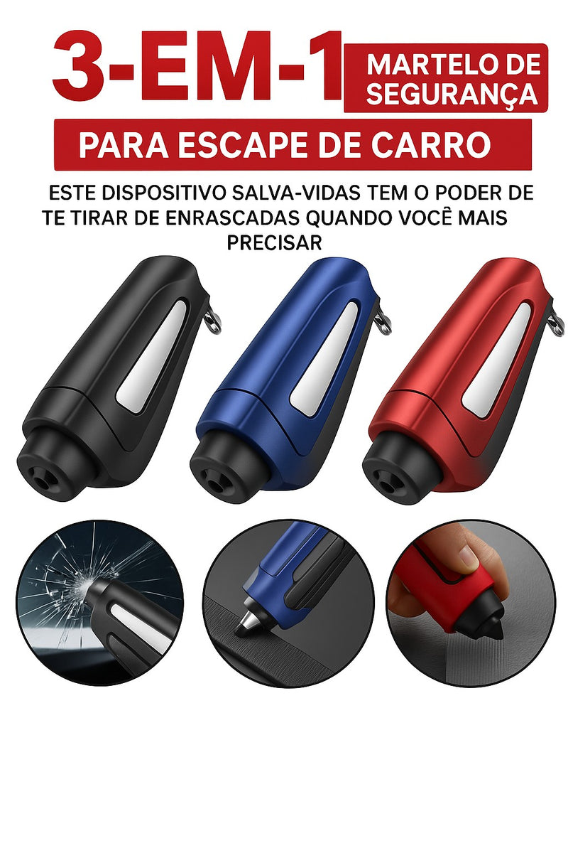 Martelo de Emergência para Carros AutoResQ Mini