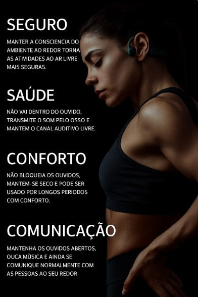 Fone de Ouvido de Condução Óssea BoneWave™