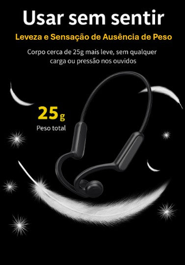 Fone de Ouvido de Condução Óssea BoneWave™