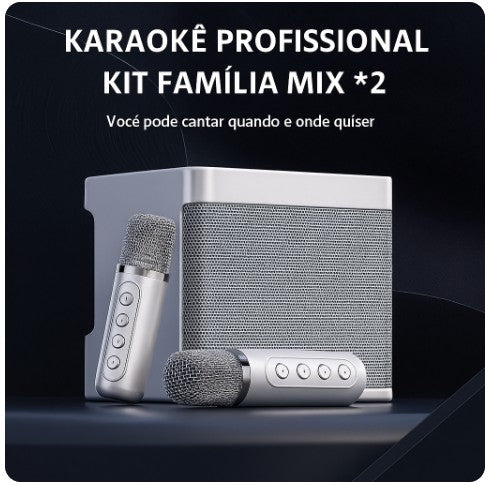 Karaokê Portátil com Microfones Sem Fio StageBox™