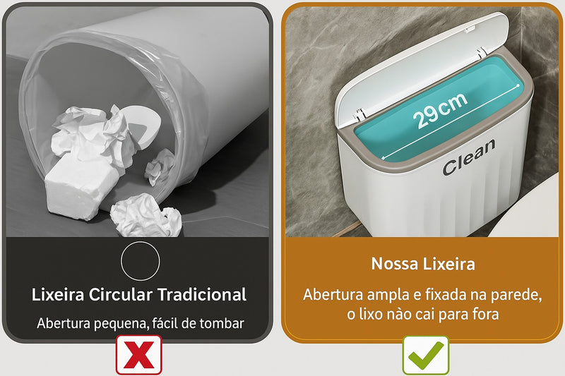 Lixo para Banheiro de Parede WallEase